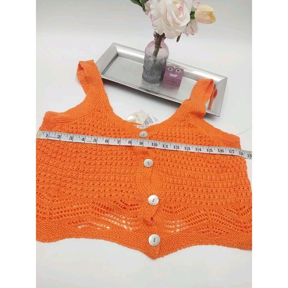 Jolie & Joy Knit Crochet Tank Top and Short Set Swim Cover Stripe Size 1X - Picture 3 of 13